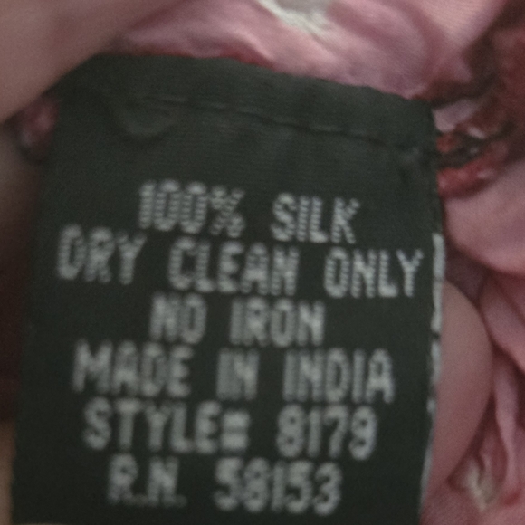 Women's Chaudry Pink White Bandhani Silk Ombre Maxi Skirt. Small - Picture 6 of 6